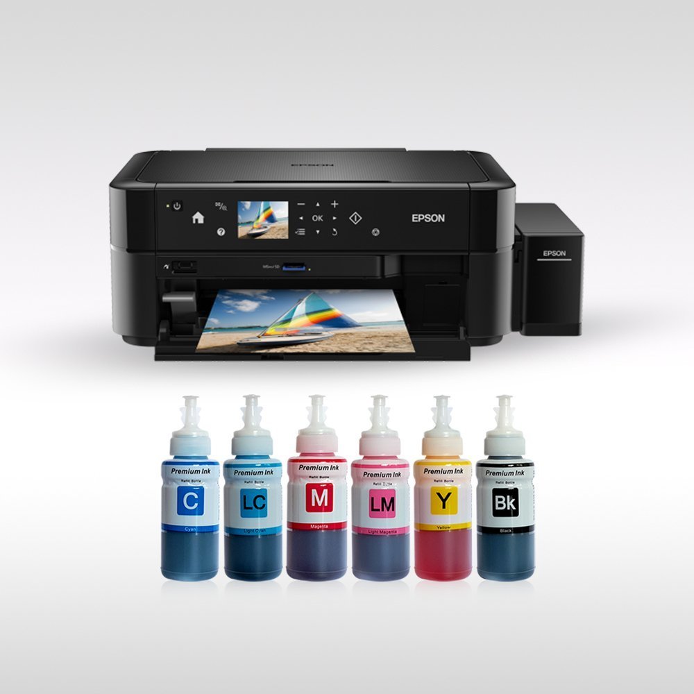 Epson L850 Photoink 6 Renk Bitmeyen Kartuşlu (1 Sayfa Renkli Baskı 0,01 TL) (1 Set Mürekkep Hediyeli)