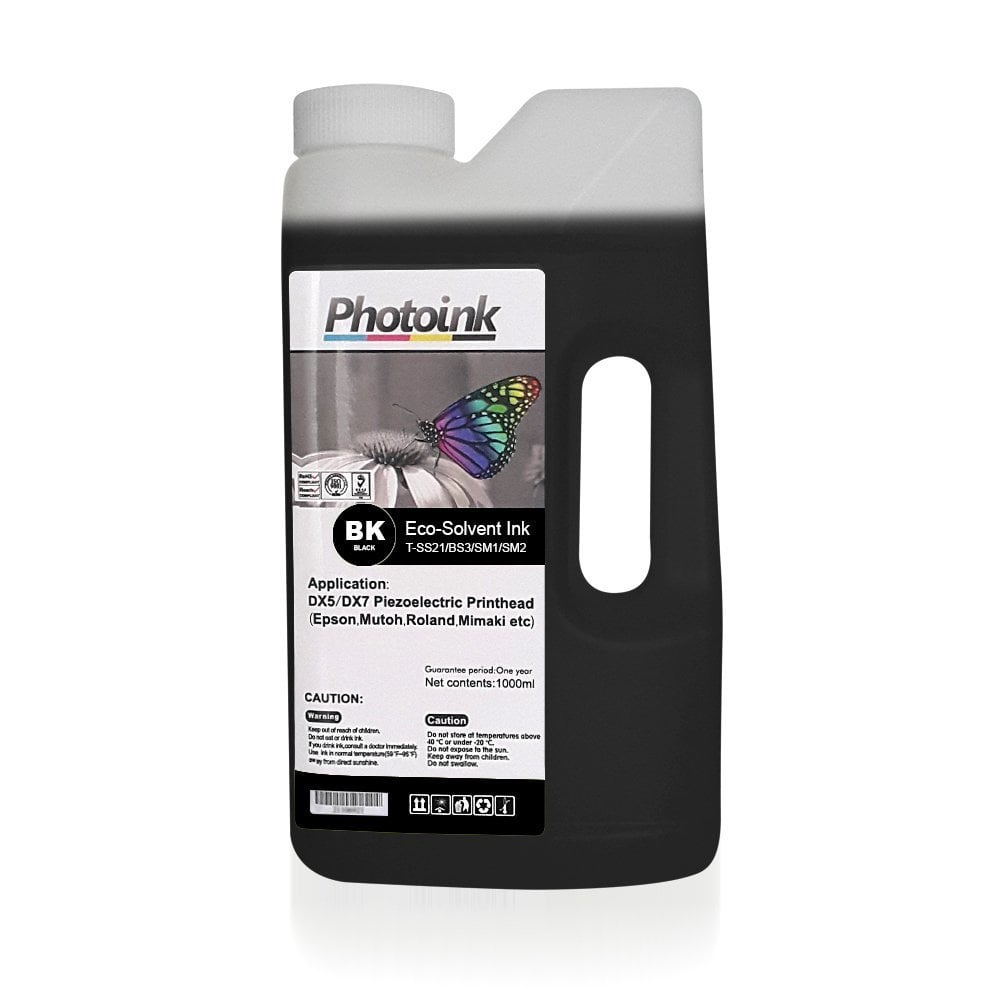 EPSON S30610 için Özel Üretilmiş 1000 ml SİYAH ECO SOLVENT Mürekkep