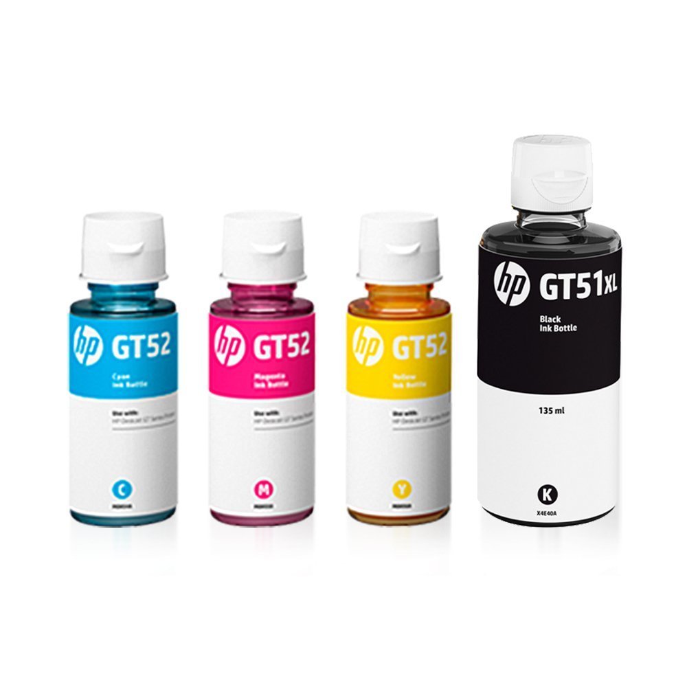 HP GT51XL - 52 4 RENK ORJINAL MÜREKKEP KARTUŞU SETİ (4 ADET) 4 X 70 ml HP GT5810/5820/HP 315/HP 415