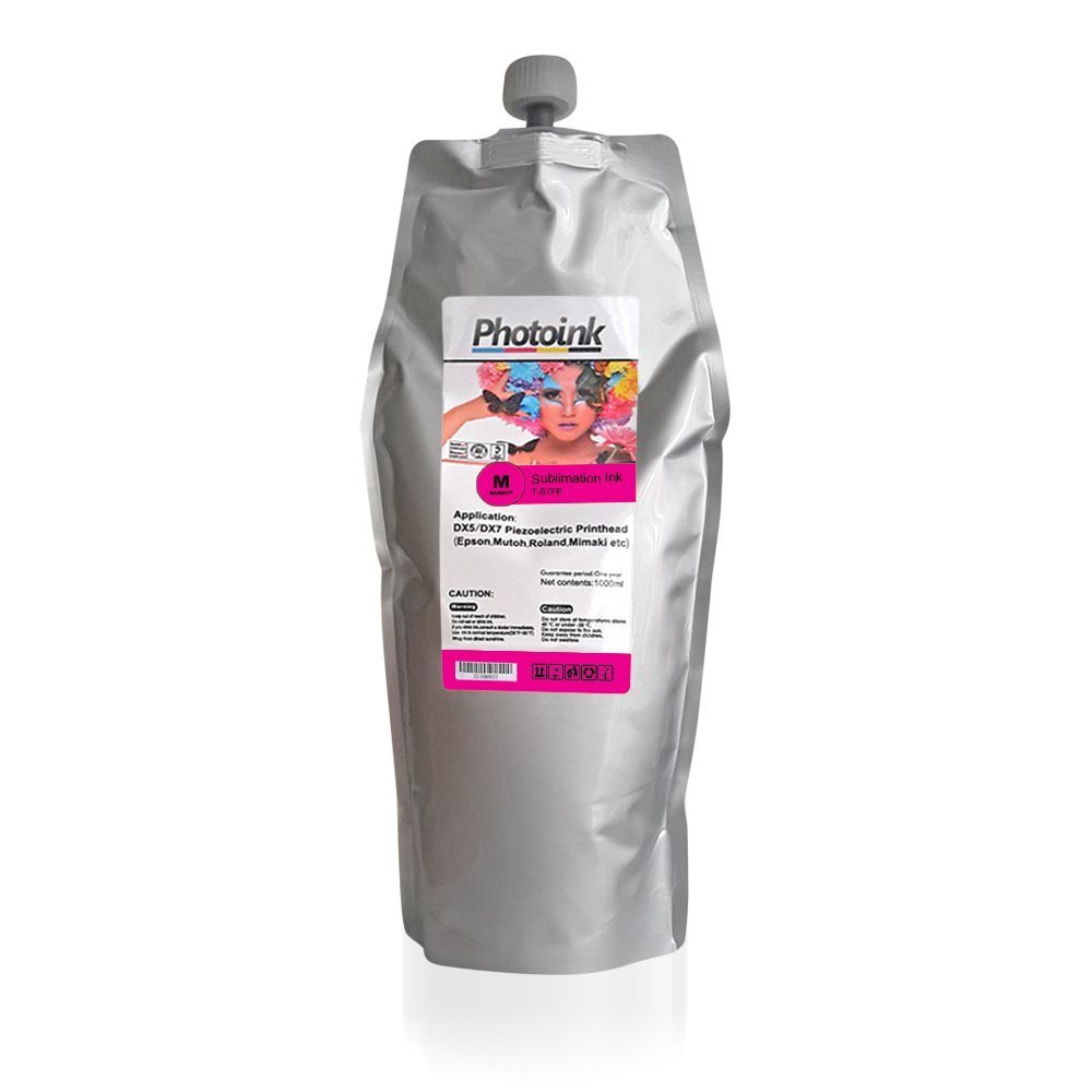 Epson DX5/DX7/5113 Kafalar için 1000 ml KIRMIZI MAGENTA Süblimasyon Mürekkep (T-STFP)