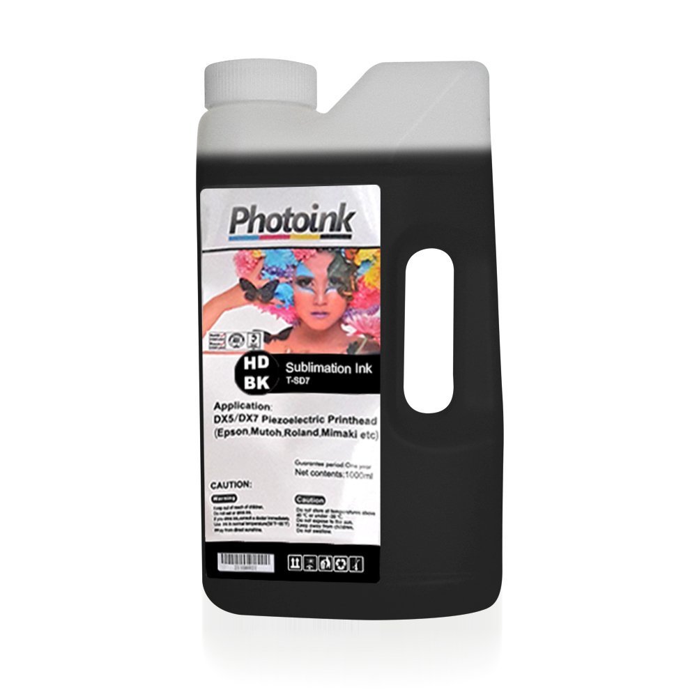 EPSON DX5 / DX7/5113 için Süblimasyon 1000 ml HD SİYAH HD BLACK Geniş Format Mürekkep (T-SD7)
