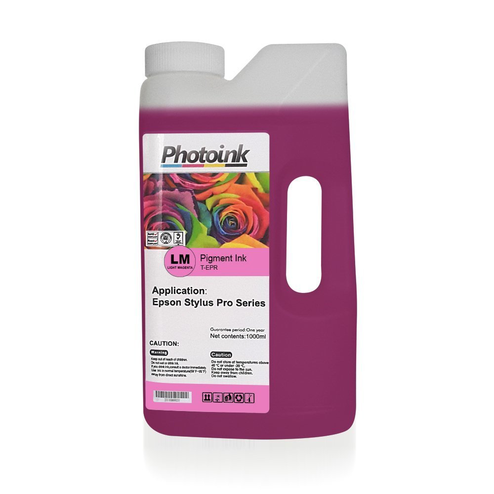 EPSON Stylus Pro için 1000 ml AÇIK KIRMIZI LIGHT MAGENTA Pigment Plotter Mürekkep (T-EPR)