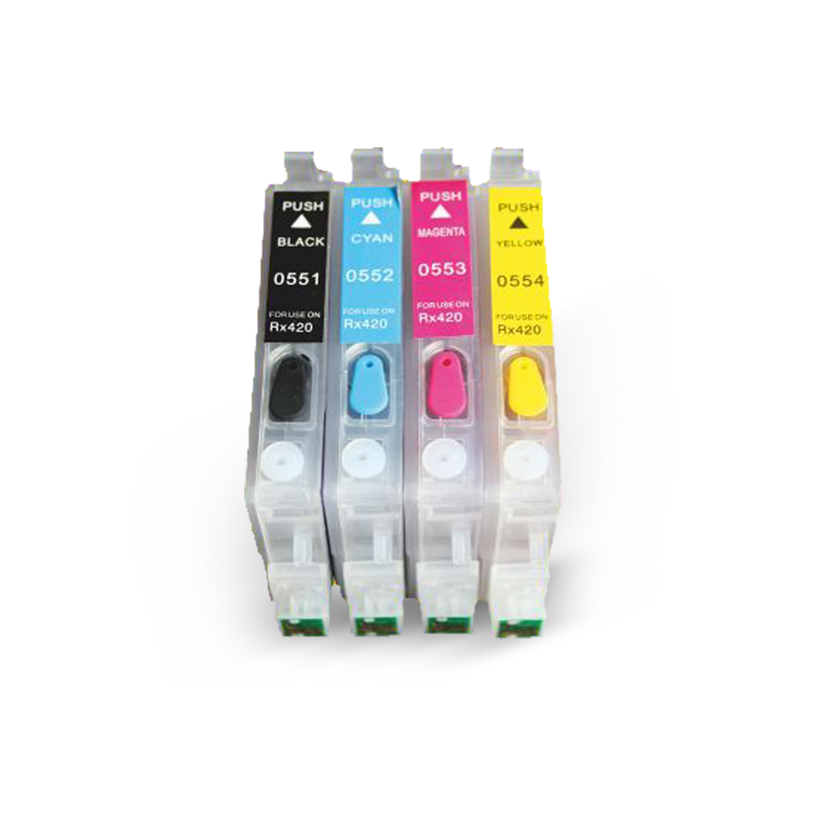 EPSON T0551-T0554 UYUMLU Kolay Dolan Kartuşlar (DOLU) - R240/ RX420/ RX425/ RX520