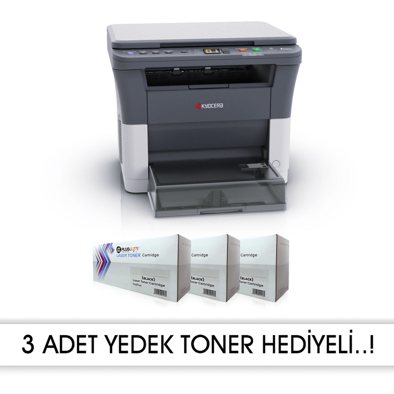 KYOCERA FS1020 MFP 3 ADET MUADİL+1 ADET ORJINAL TONERLİ (10.000 SAYFALIK TONER) LASER YAZICI