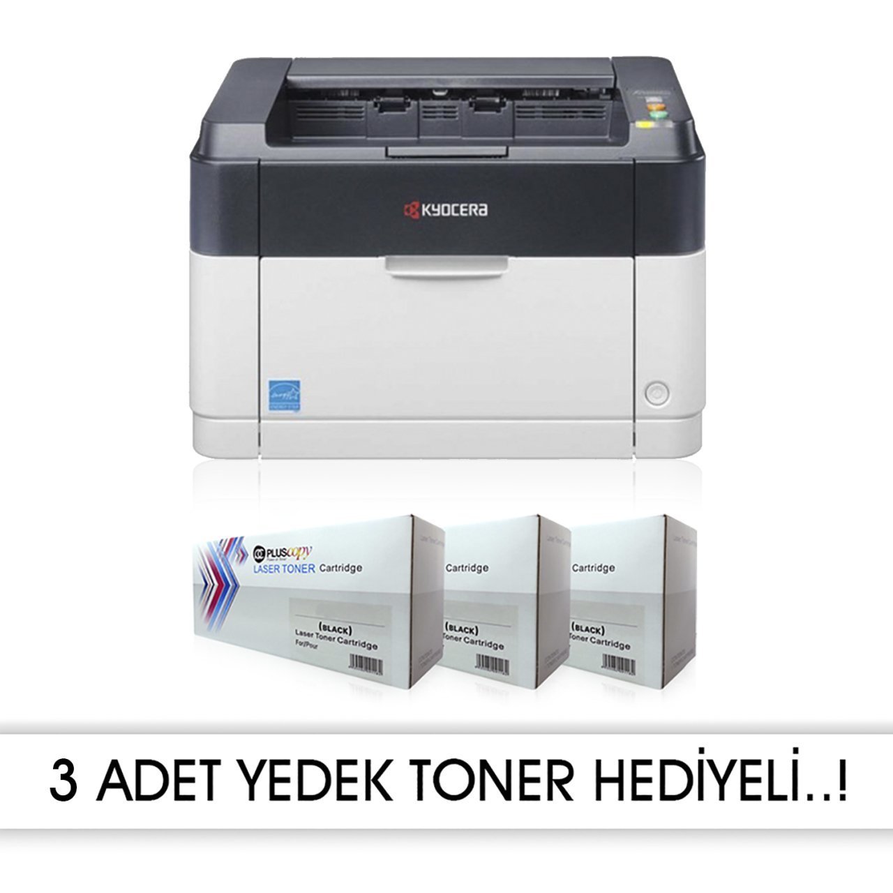 KYOCERA FS 1060DN 3 ADET MUADİL+1 ADET ORJINAL TONERLİ (10.000 SAYFALIK TONER) LASER YAZICI