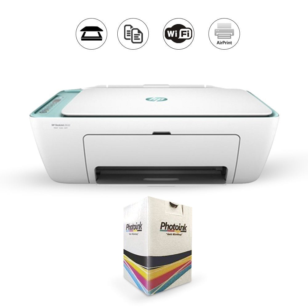 HP Deskjet 2632 V1N05B VE KOLAY DOLUM SETLİ (T8W46C)