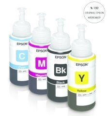 ORİJİNAL 4'lü SET-TAKIM Mürekkep - Epson L200/L300/L210/L355/L550/L1300/L3050/L3060 için T6641
