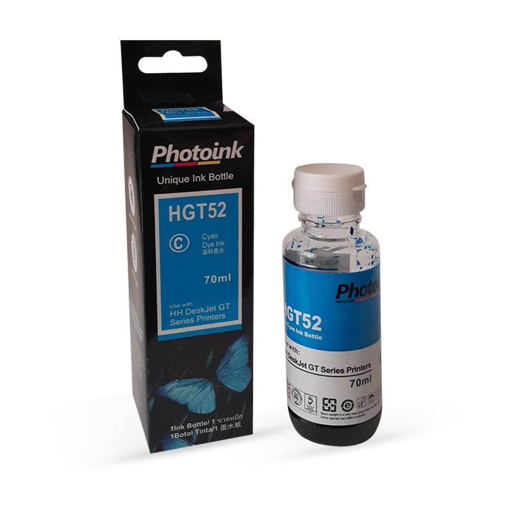 HP GT52 MAVİ MÜREKKEP ( M0H54AE ) PHOTOINK PLUS MAVİ Mürekkep - HP GT 5810 - GT5820/GT5810/5820/HP 315/HP 415